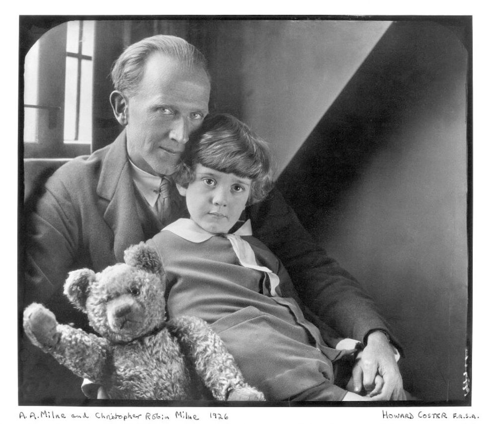 A.A. Milne; Christopher Robin Milne and Pooh Bear