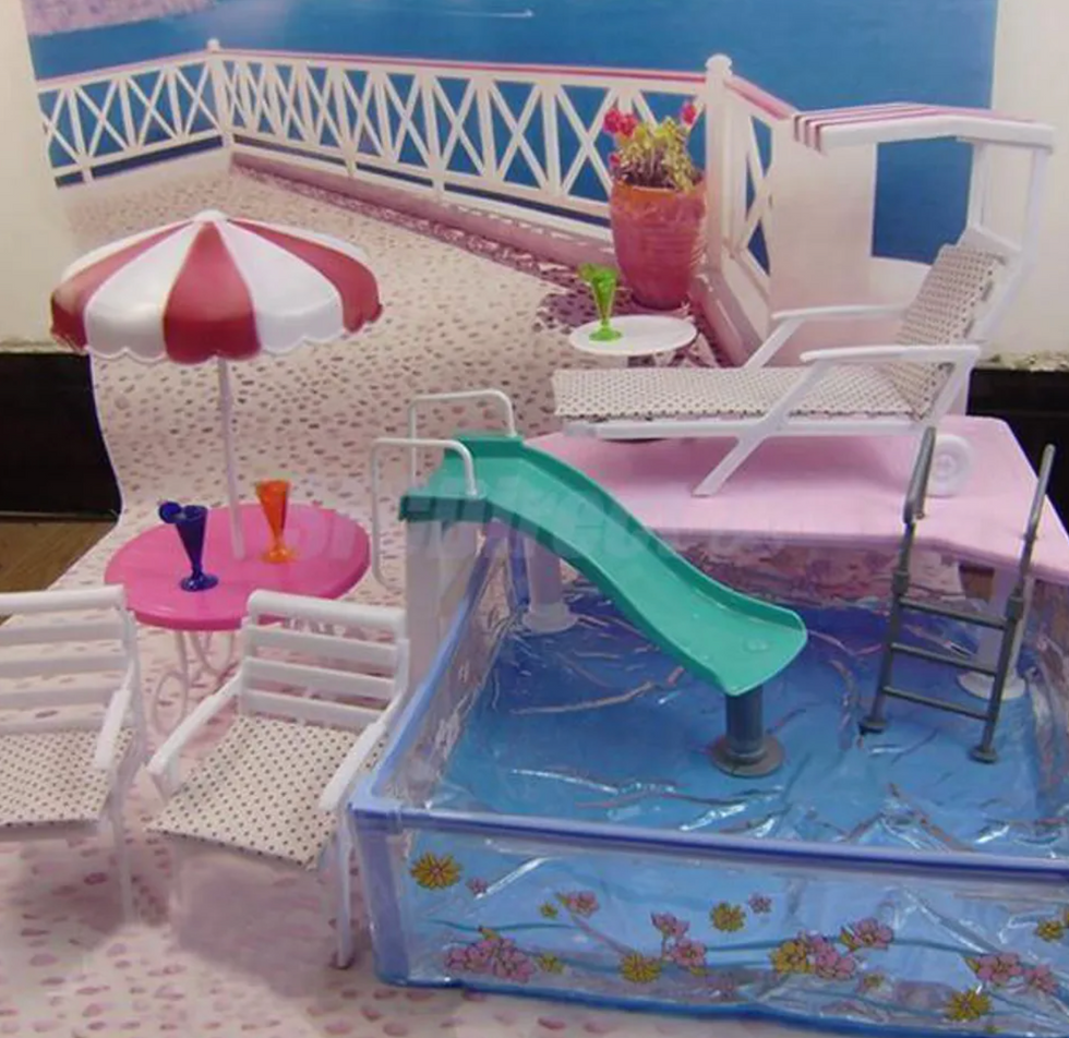 A Barbie pool set