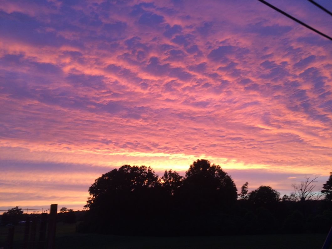 A beautiful sunset captured from the yard of Pine Mountain Community Church in Remlap, Alabama.