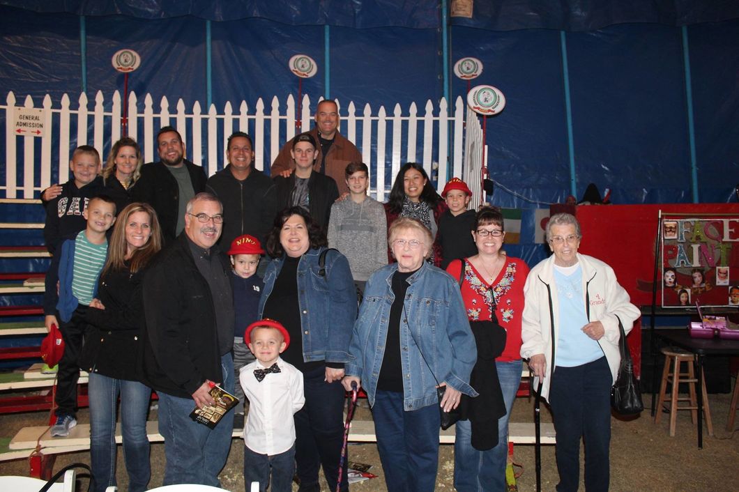 A family photo at the circus.