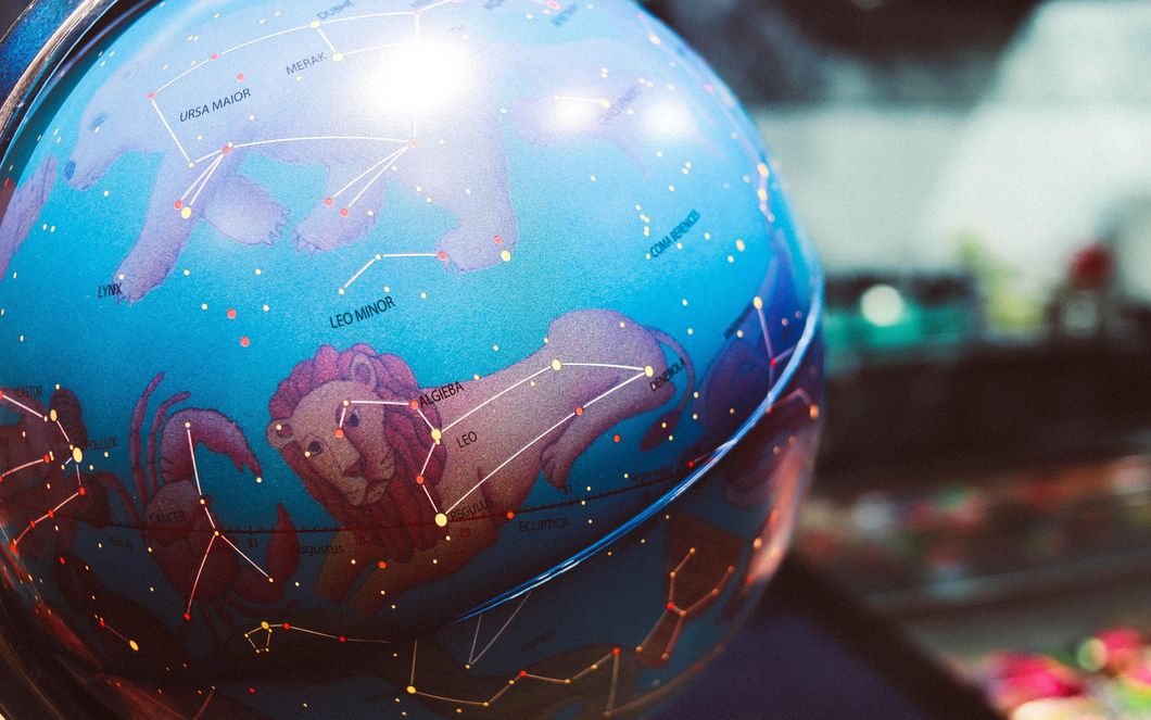 A globe of constellations.