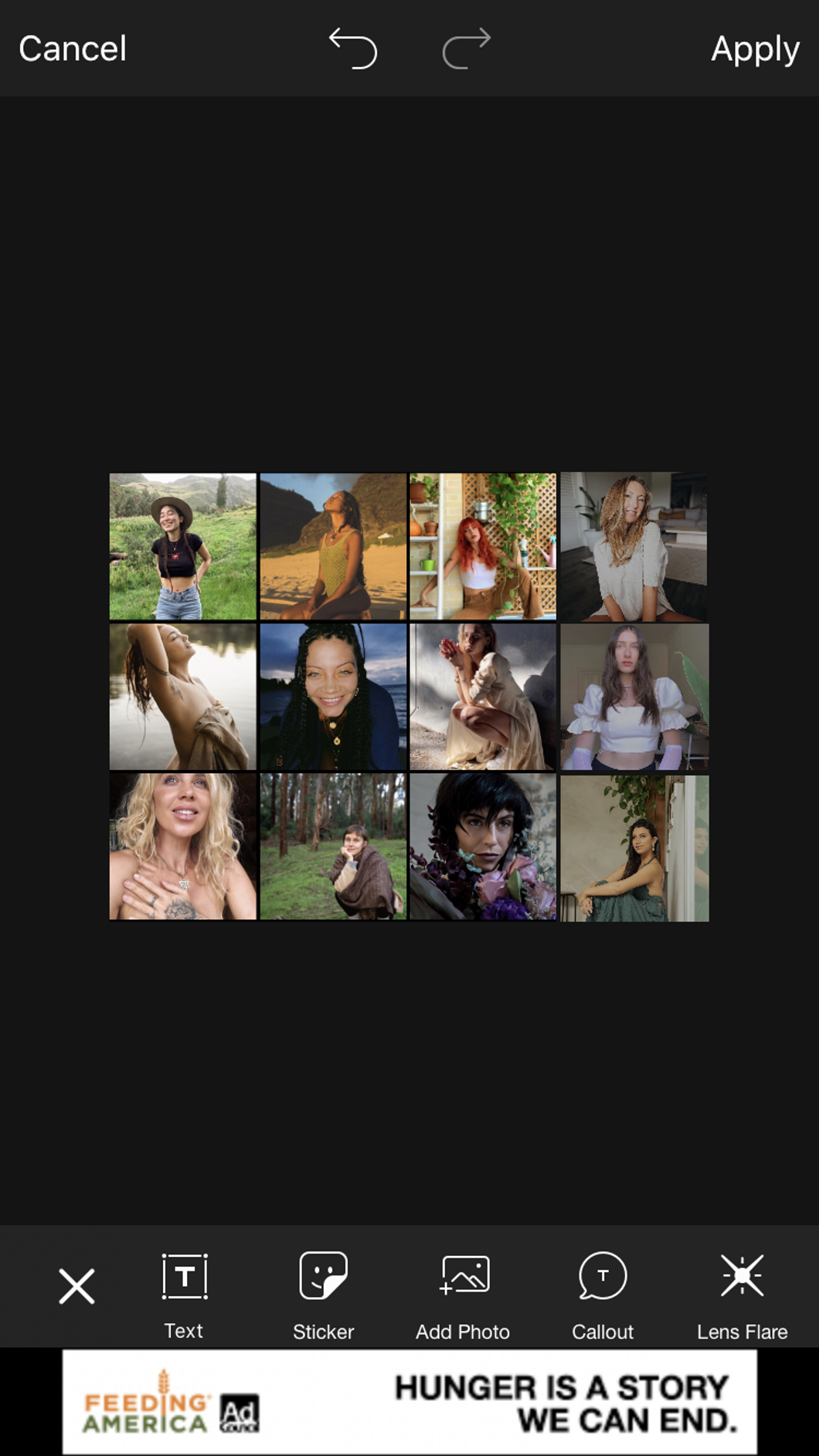 a grid of six images, each of a different woman.