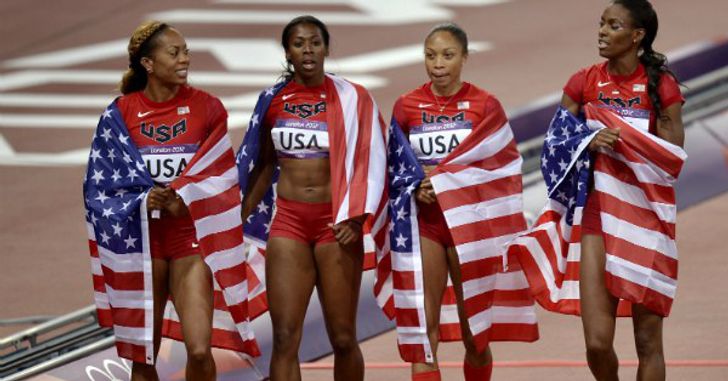 a group of usa track and field athletes