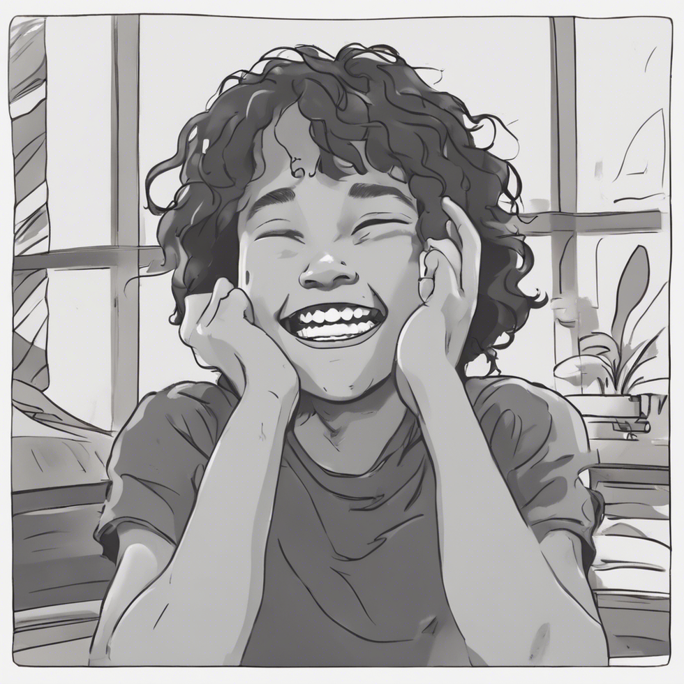 a person saying awww out loud while smiling