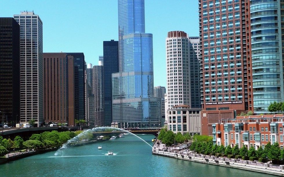 A view of the "Windy City" from the bridge.