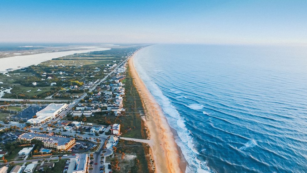 Aerial image of a Florida beach