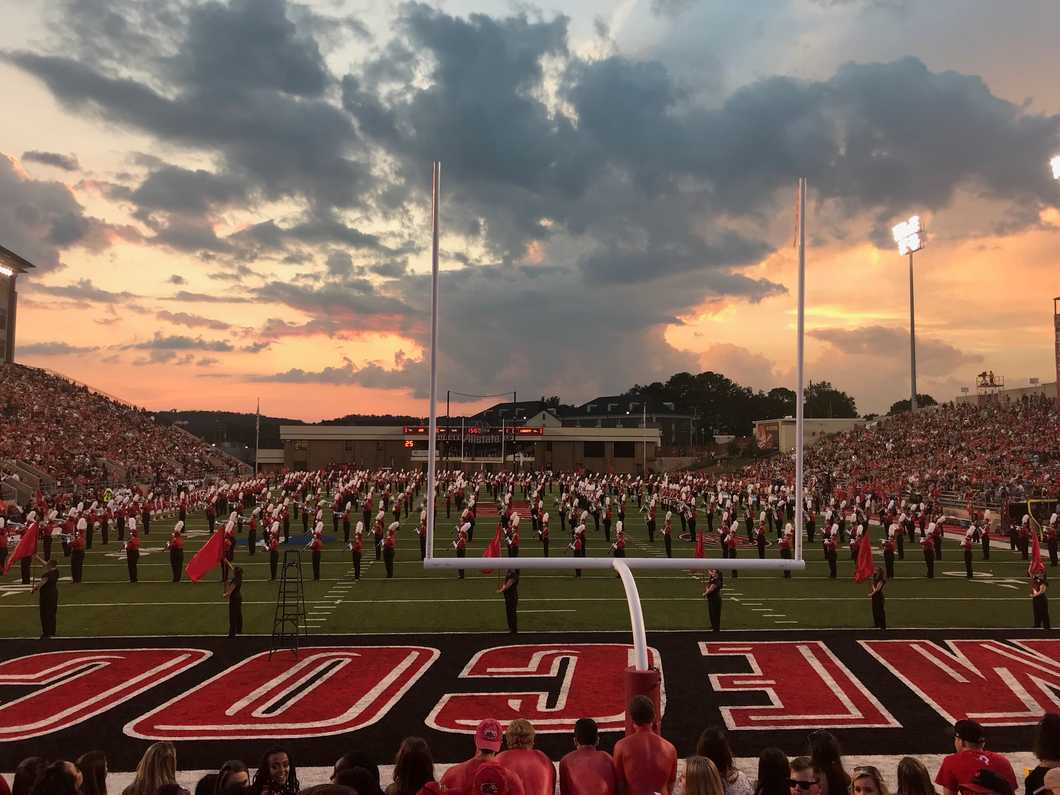 Aerial view of JSU Building