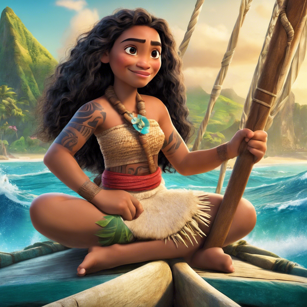 Animated image of a woman with long dark hair and tattoos