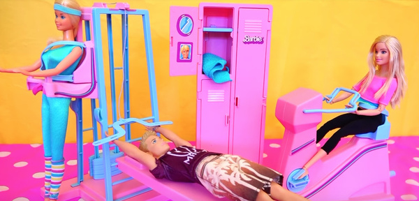 barbie and ken at the gym