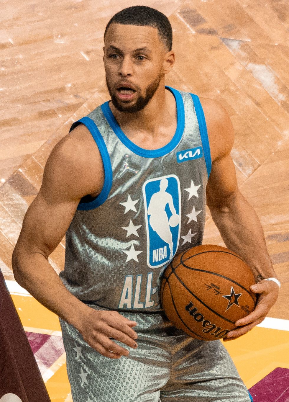 Basketball star Steph Curry at an All-Star competition