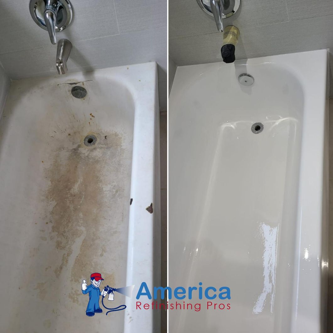 bathtub refinishing service by America Refinishing Pros