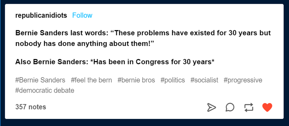 Bernie Sanders last words: