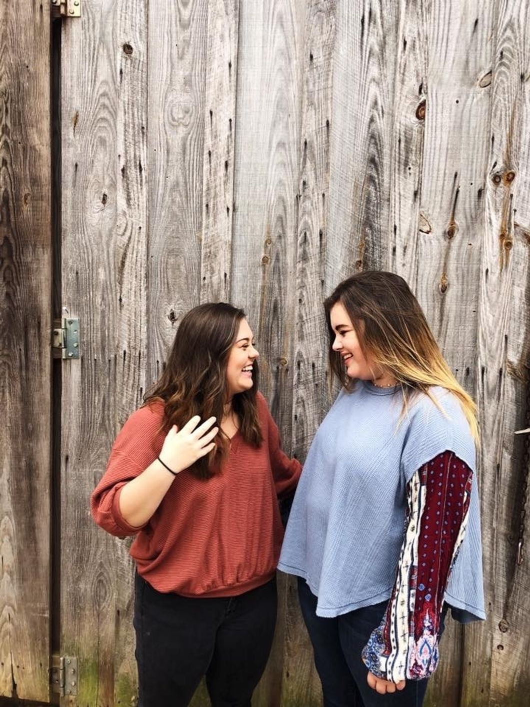 best friends laughing