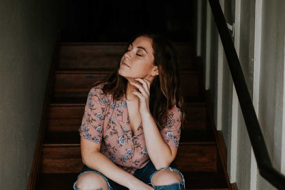 black and white of a person