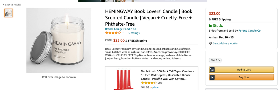 Book themed candle