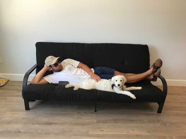 boyfriend and dog