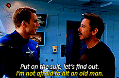 Captain America and Iron Man Gif