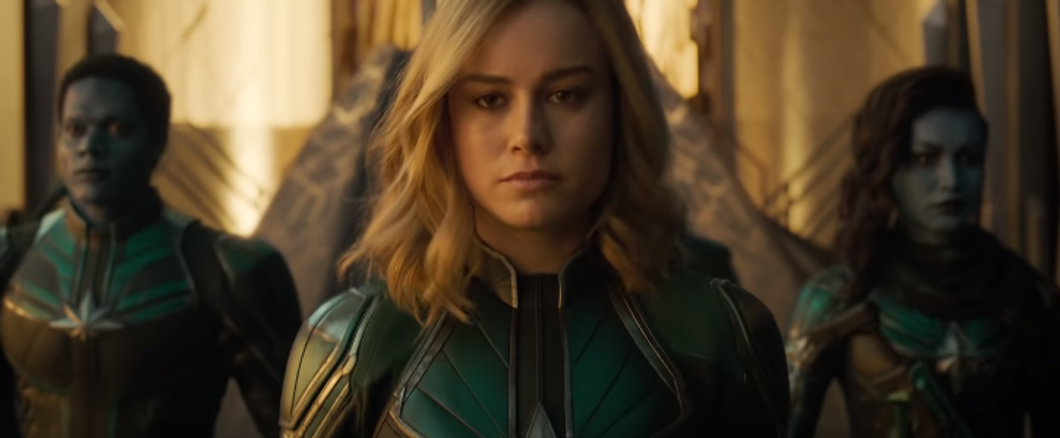 Captain Marvel in the movie trailer