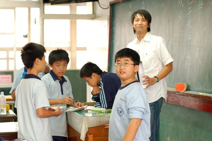 chinese teacher and students