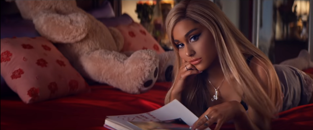 Clip from the music video for "Thank U, Next"