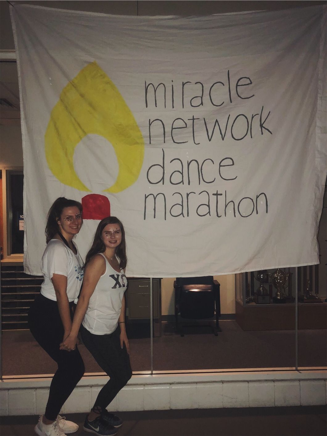 college girls dressed up for greek life event