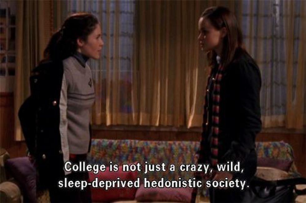 College is not just a crazy, wild, sleep-deprived, hedonistic society!