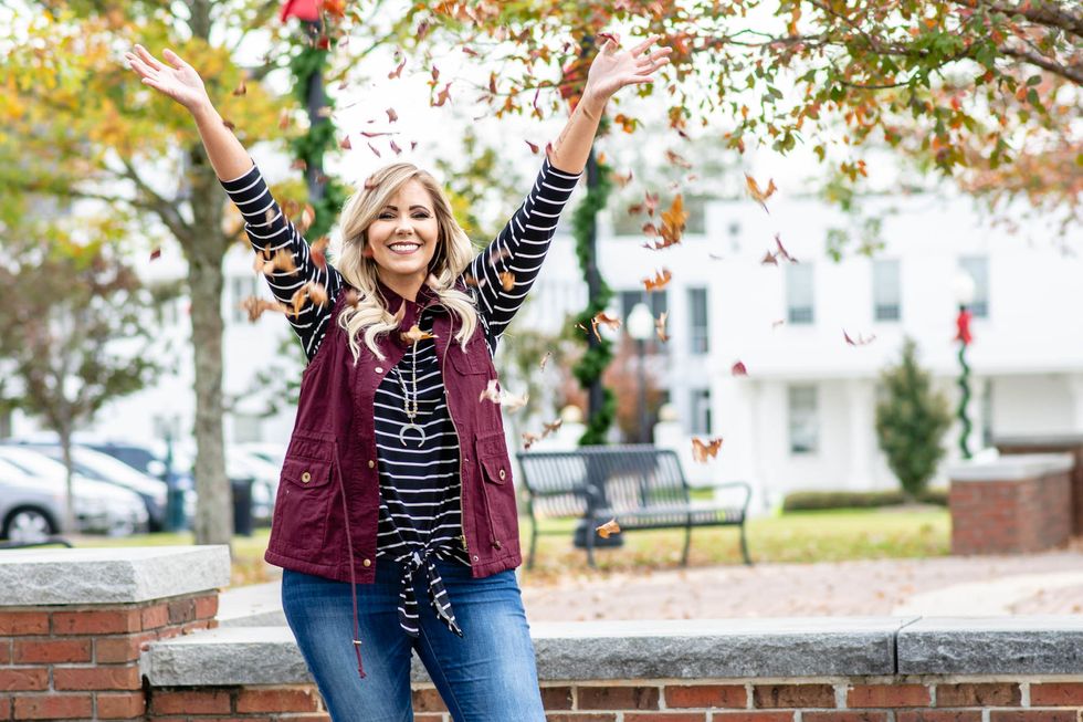College student celebrates deals and discounts