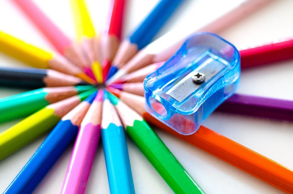Color Pencils and Pencil Sharpener