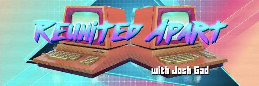 Colorful "Reunited Apart" poster