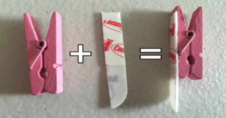 command strips to fasten pin