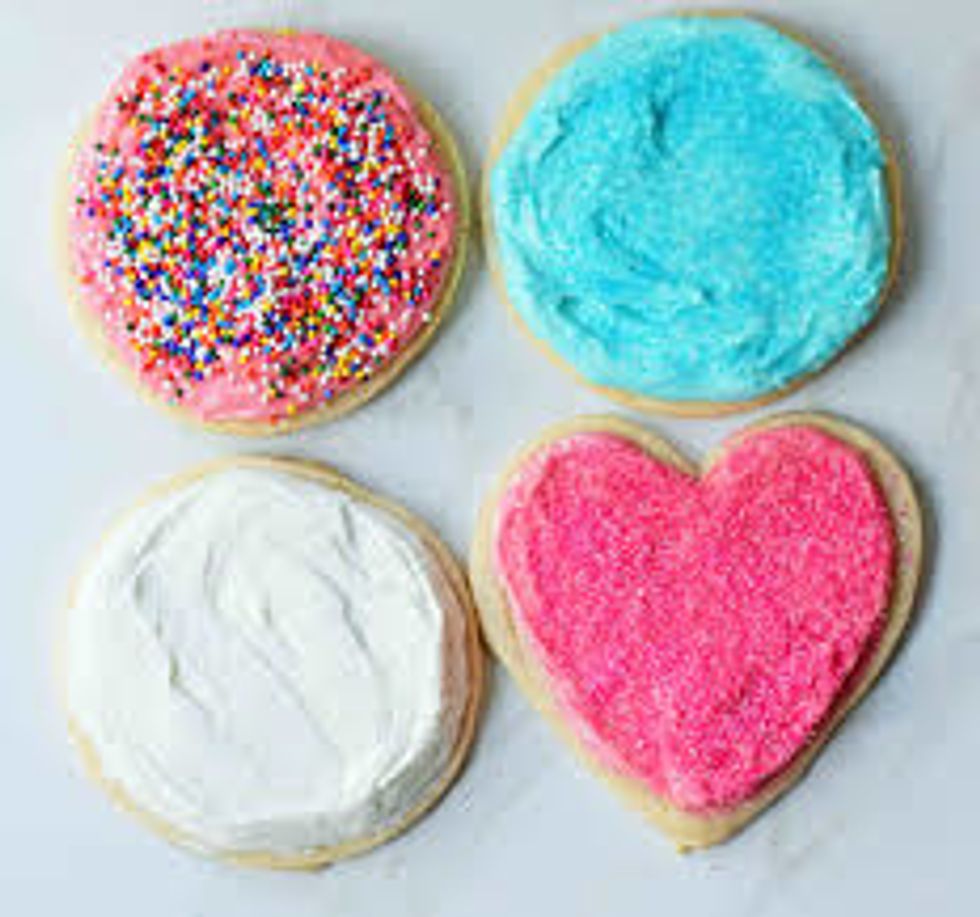 Cookies with icing and sprinkles 