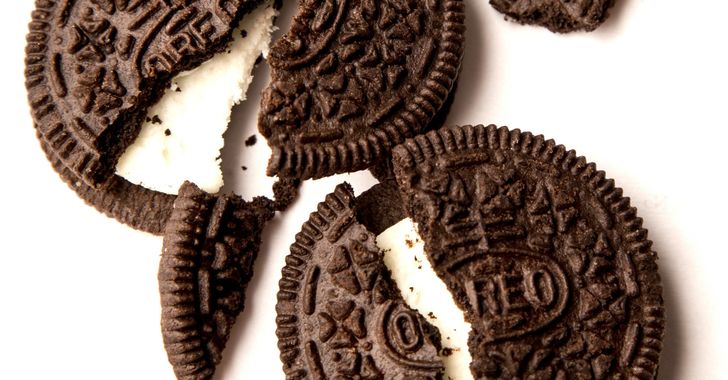 cracked Oreo cookies