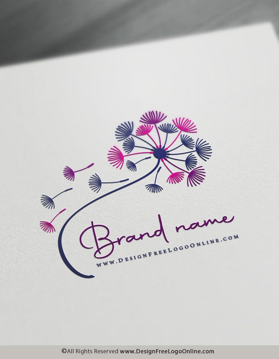 Create Flower Dandelion Logo Template