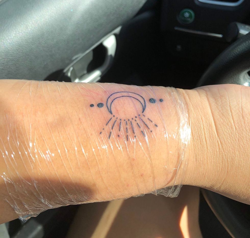 crescent moon tattoo