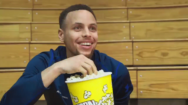 Curry eating popcorn gif