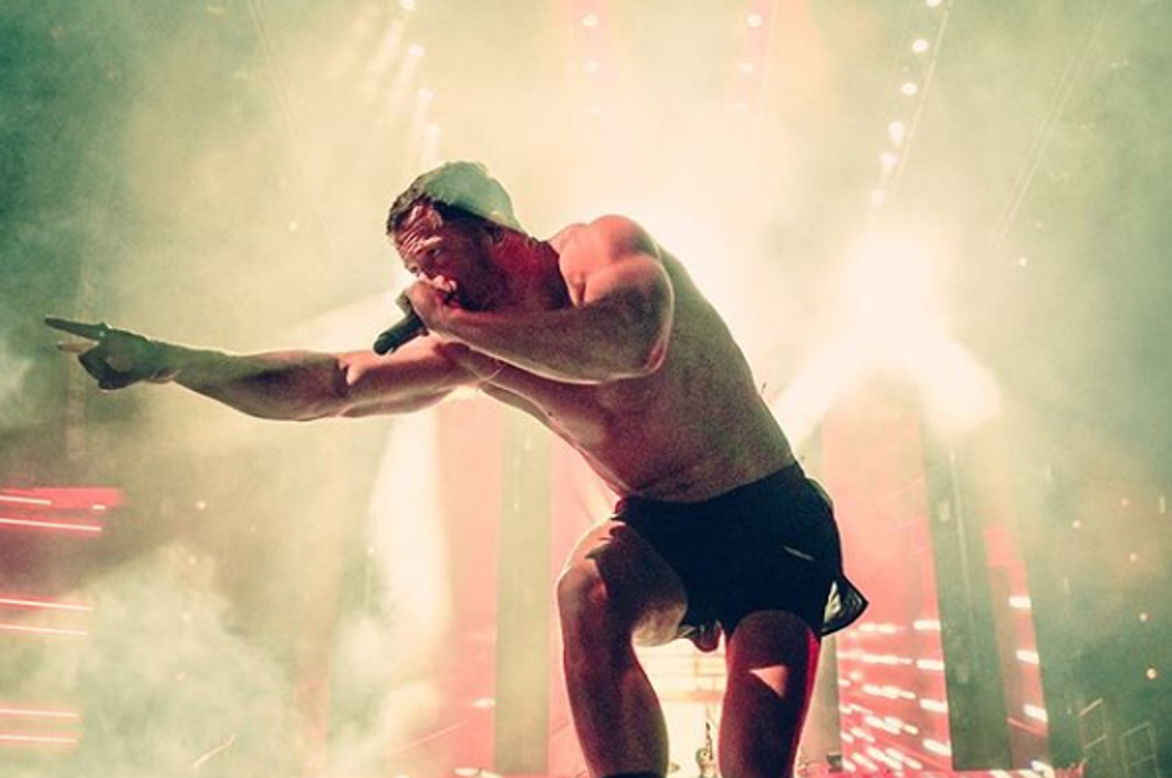 Dan Reynolds performing live in concert