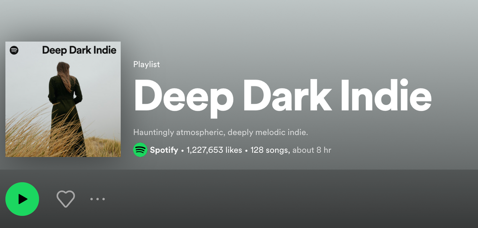 Deep Dark Indie Spotify Autumn Playlist