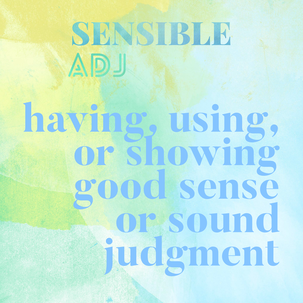 definition of sensible