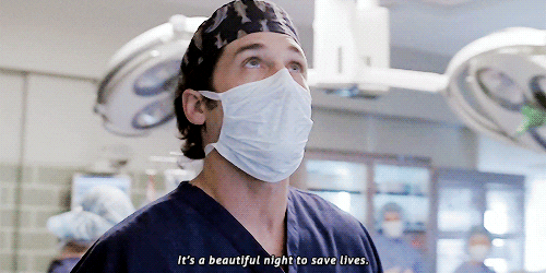 derek shepherd it's a beautiful night to save lives