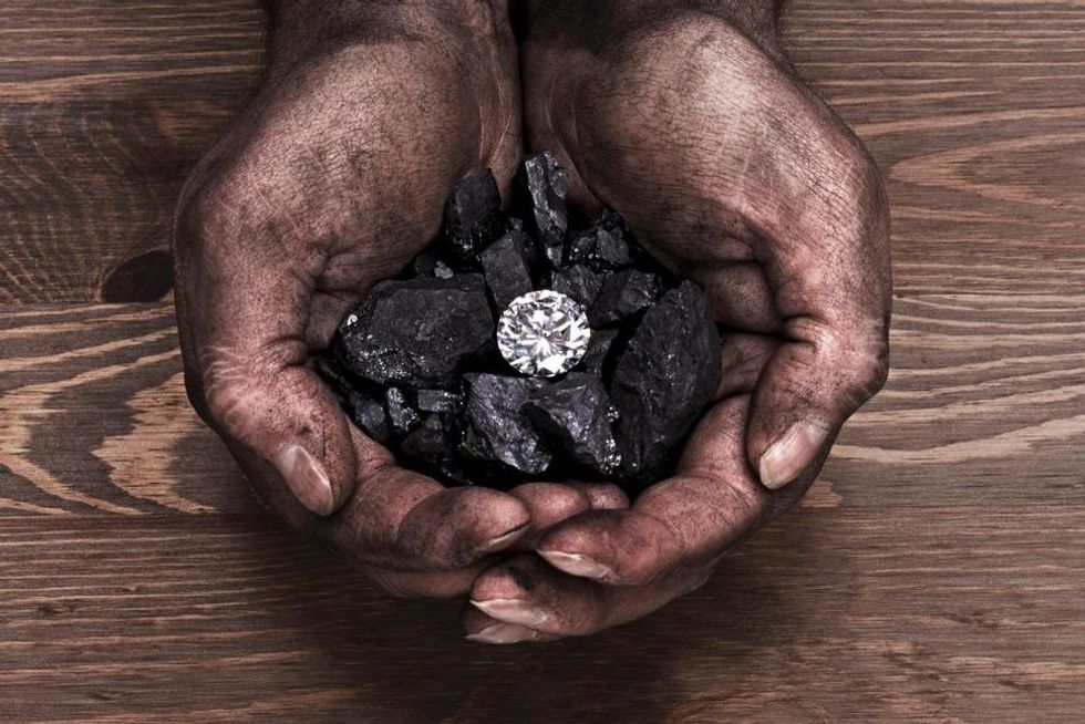 diamond inside coal