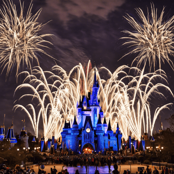 Disney magic kingdom castle on new years