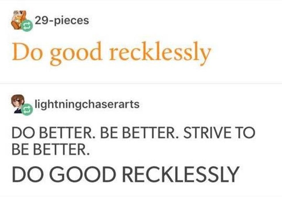 do good recklessly meme