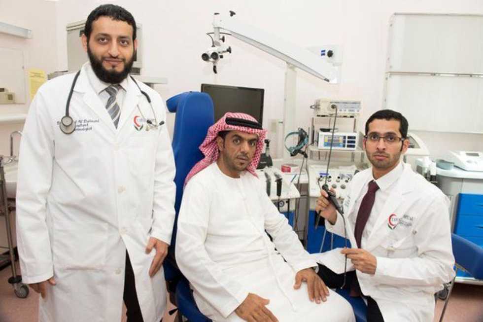 Doctors and patient in dubai clinic