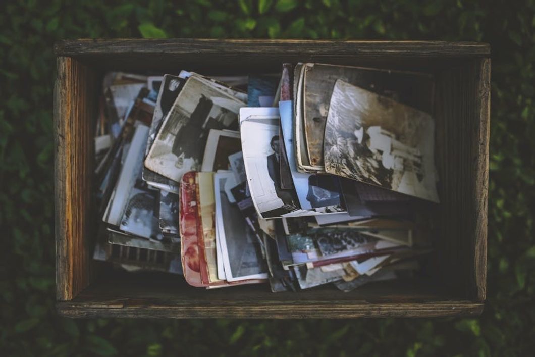 drawer of photos