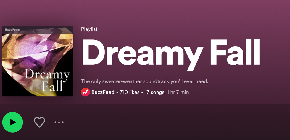 Dreamy Fall Spotify Autumn Playlist