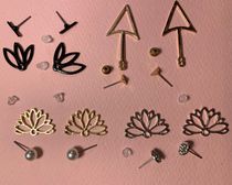 each style of the earrings laid out
