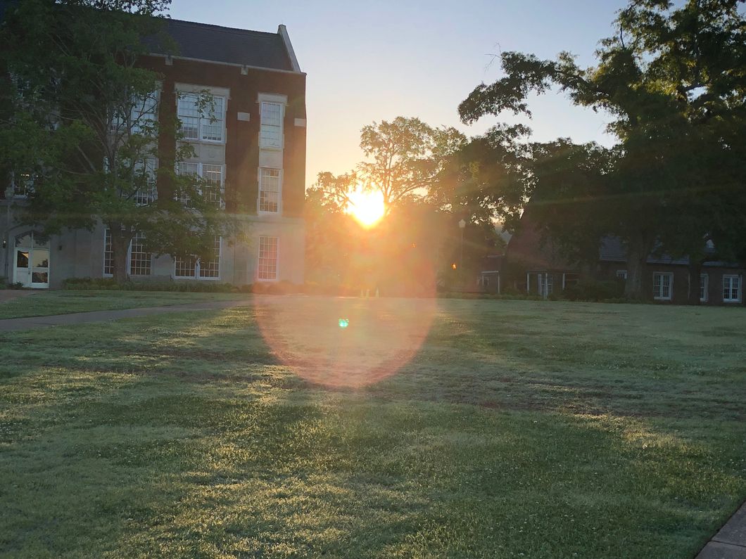 Easter Sunrise, as seen from the quad on the JSU campus. Photo taken during a sunrise service I had on campus.