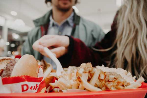 eating fast food