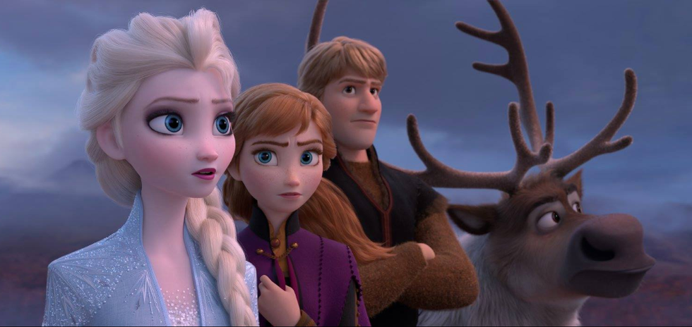 Elsa, Anna, Kristoff, and Sven