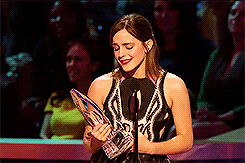 emma watson receiving an award